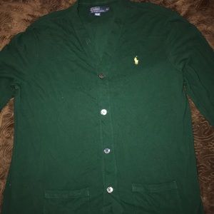 Polo cardigans,green&brown,size xl